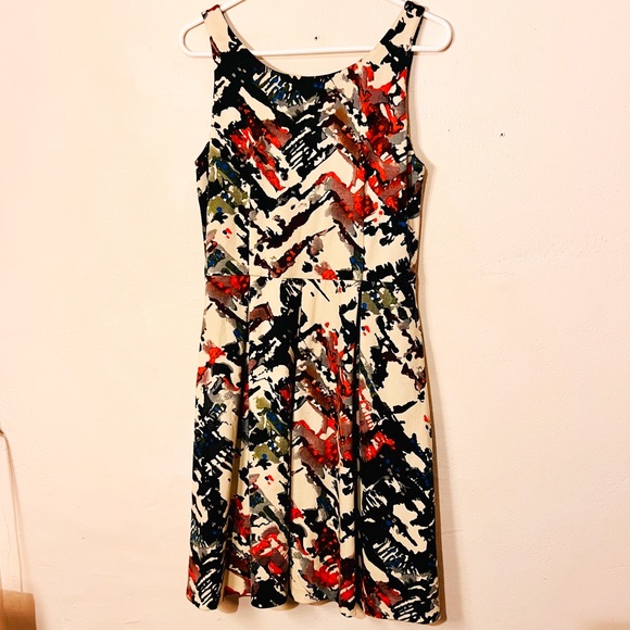 MAEVE Anthropologie Capelle Dress Med Fit & Flare Pockets Sleeveless Knee Length - Picture 3 of 11